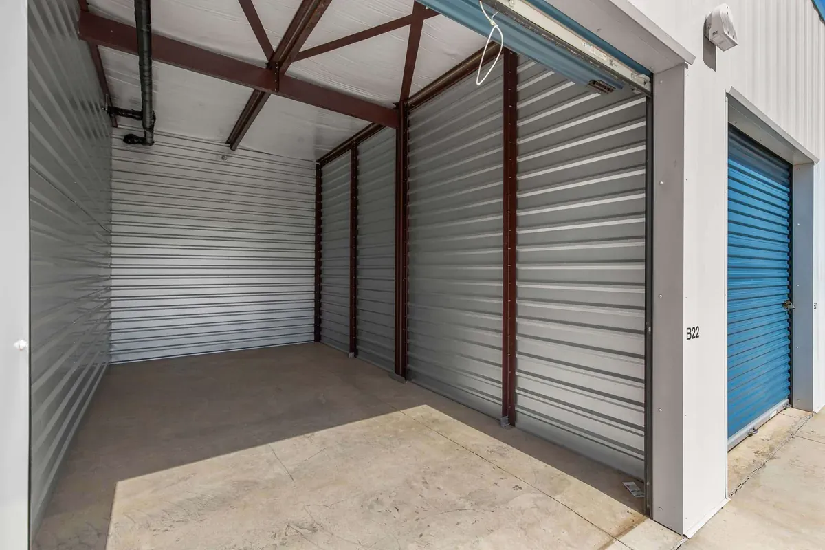 Interior of drive up storage unit