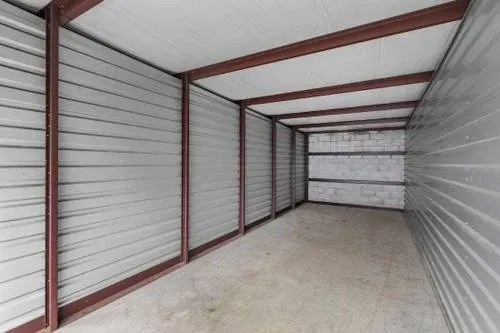 Interior of drive up storage unit