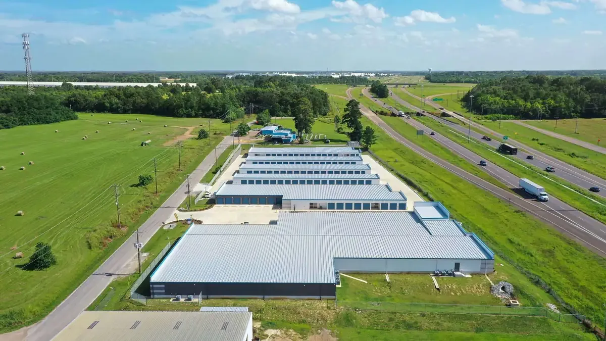 Storage facility and surrounding area